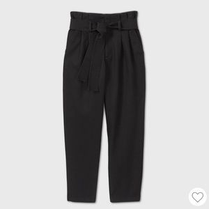 Tie Waist Paperbag Pants